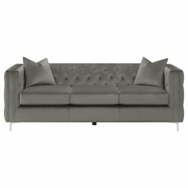 Phoebe - Tufted Tuxedo Arms Sofa - Urban Bronze - Image 5