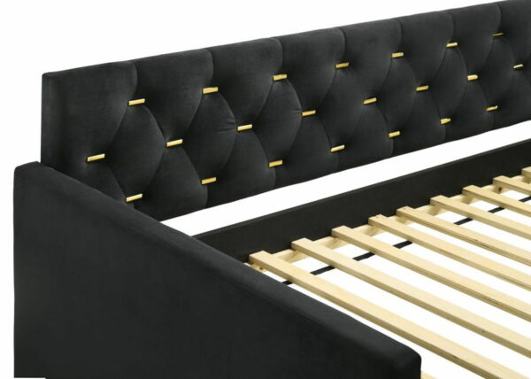 Kendall - Upholstered Tufted Twin Daybed - Black - Image 3