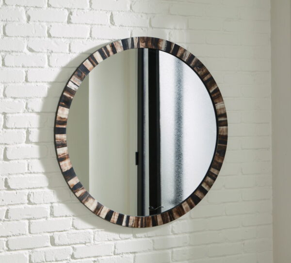 Ellford - Black / Brown / Cream - Accent Mirror - Image 3