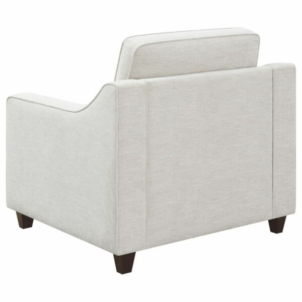 Christine - Upholstered Cushion Back Chair - Beige - Image 3