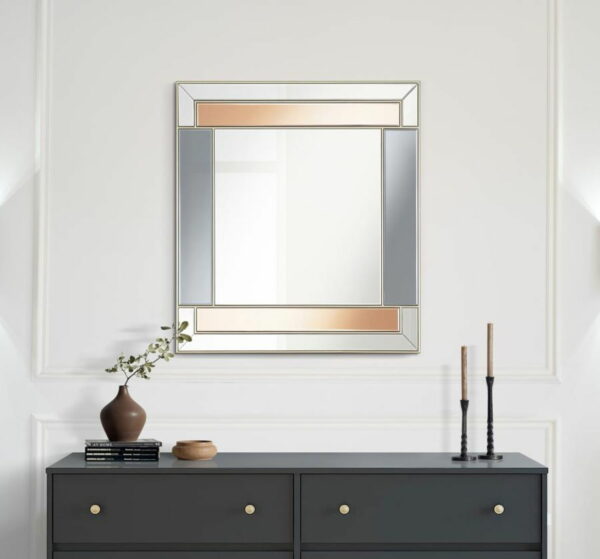 Braylin - Rectangular Wall Mirror - Champagne And Gray - Image 3