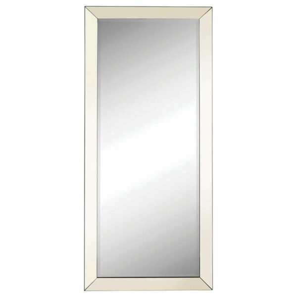 Barnett - Rectangular Floor Mirror - Silver - Image 3