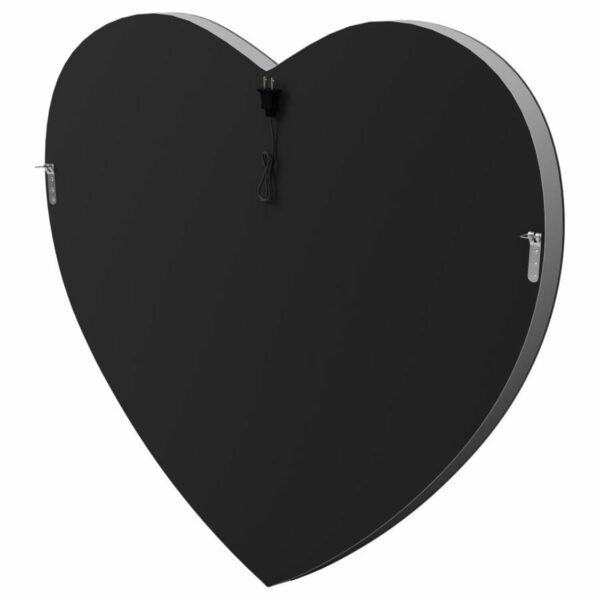Aiko - Heart Shape Wall Mirror - Silver - Image 8