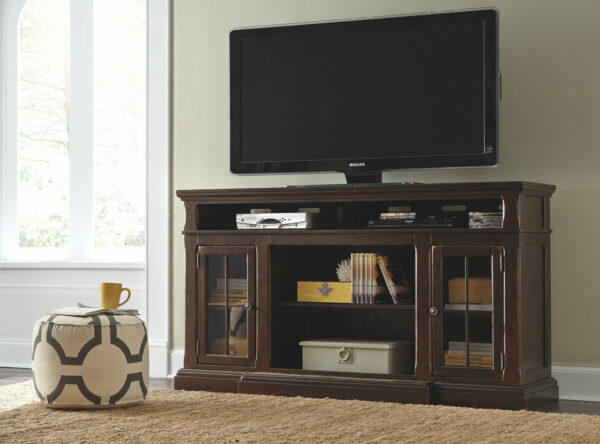 Roddinton - Dark Brown - XL TV Stand W/Fireplace Option - Image 9