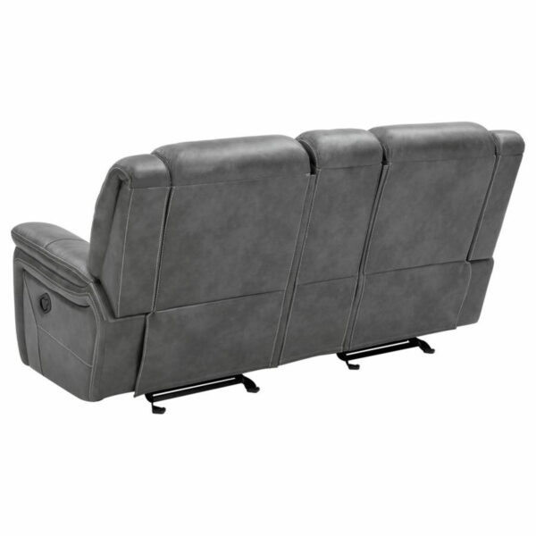 Conrad - Upholstered Motion Loveseat - Cool Gray - Image 9