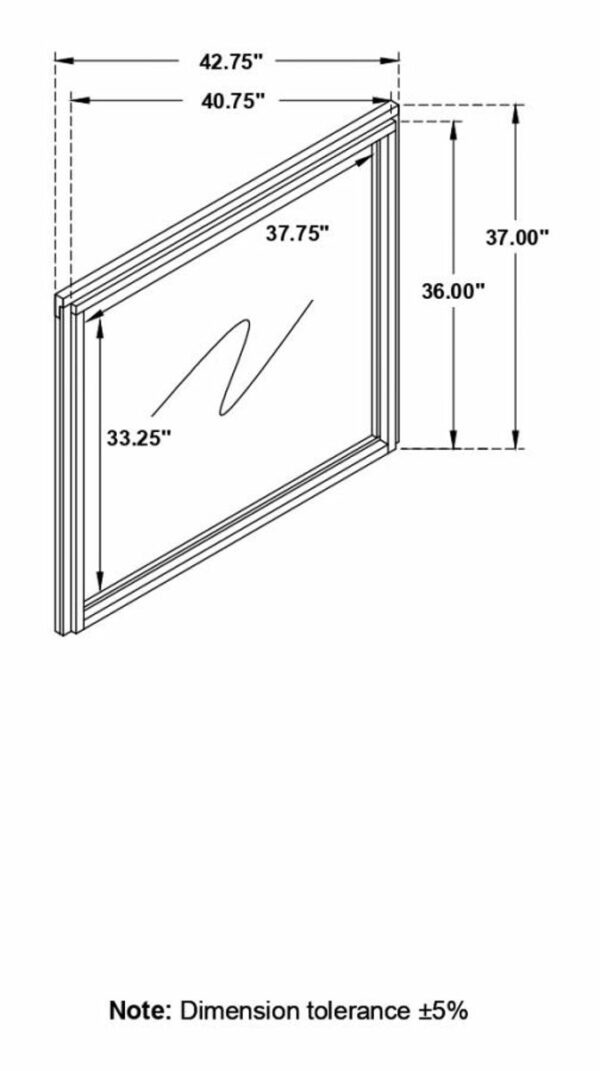 Baker - Rectangular Dresser Mirror - Brown And Light Taupe - Image 4
