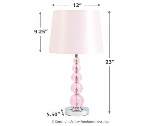 Letty - Pink - Crystal Table Lamp - Image 4