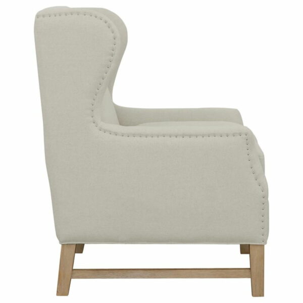 Fleur - Wing Back Accent Chair - Cream - Image 2