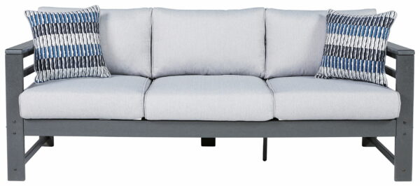 Amora - Charcoal Gray - Sofa With Cushion - Image 4