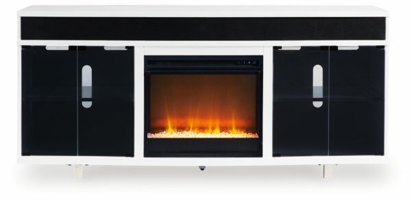 Gardoni - White / Black - 72" TV Stand With Electric Fireplace - Image 3