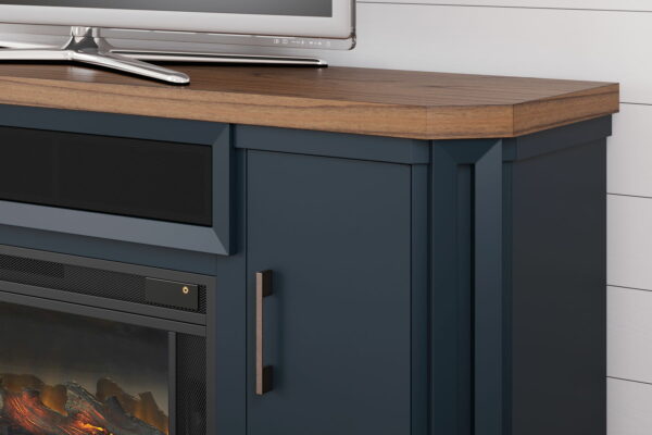 Landocken - Two-tone - 83" TV Stand With Electric Fireplace - Image 5