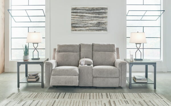 Barnsana - Dbl Power Reclining Loveseat With Console - Image 7