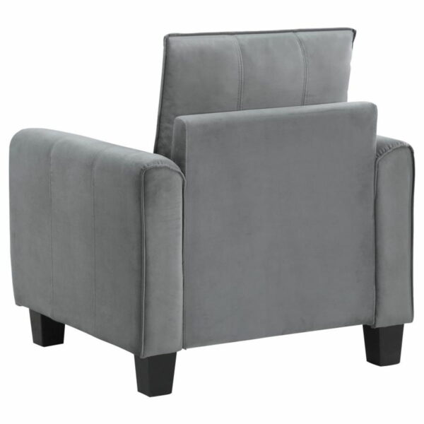 Davis - Upholstered Rolled Arm Accent Chair - Grey - Image 6