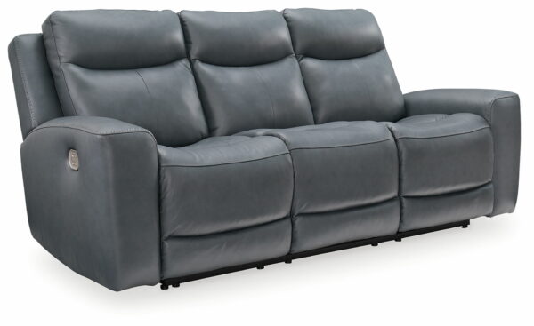 Mindanao - Steel - 2 Pc. - Power Reclining Sofa, Power Reclining Loveseat with Console - Image 11