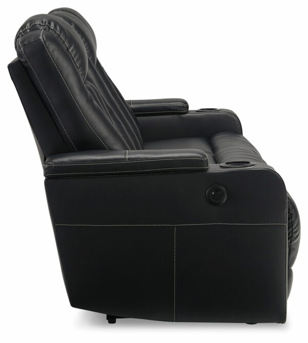 Center Point - Black - Rec Sofa W/Drop Down Table - Image 13