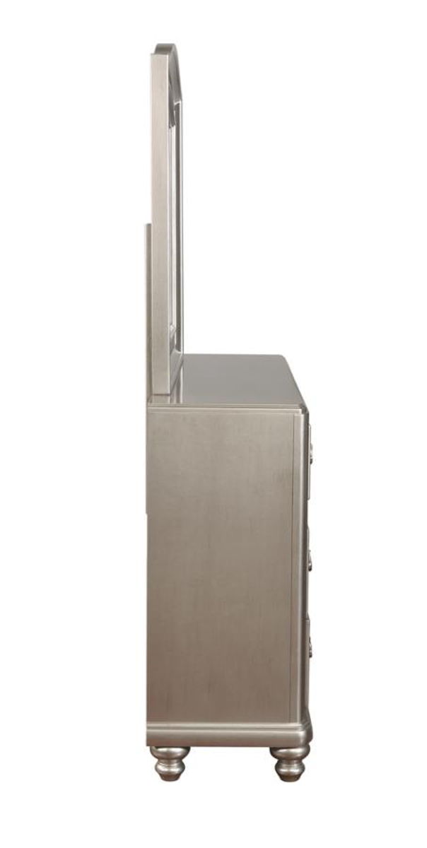 Bling Game - Arched Dresser Mirror - Metallic Platinum - Image 3
