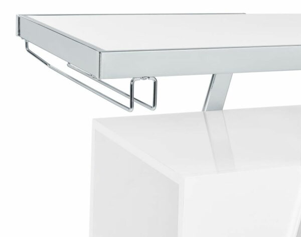 Araceli - Home Bar - White And Chrome - Image 10