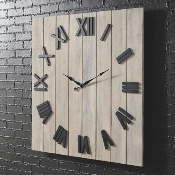 Bronson - Whitewash / Black - Wall Clock - Image 2