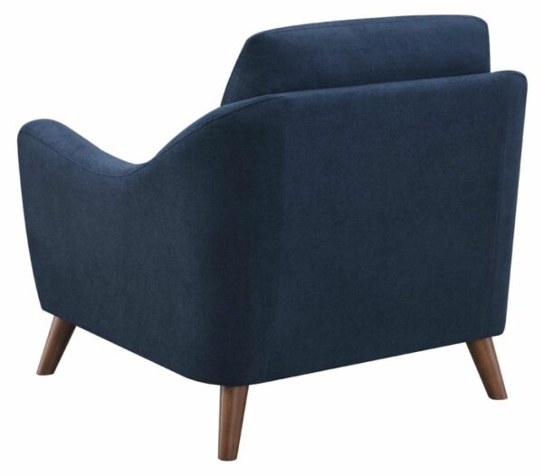 Gano - Sloped Arm Upholstered Chair - Navy Blue - Image 7