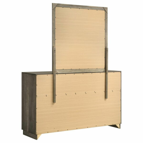 Janine - 6-Drawer Dresser With Mirror - Grey - Image 10
