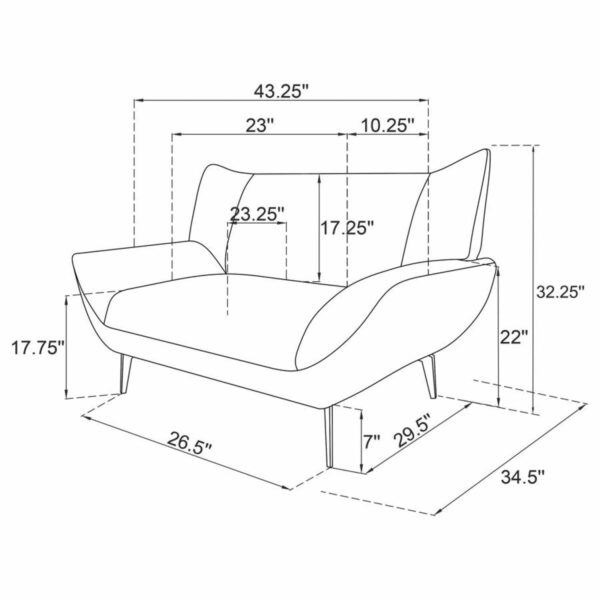 Acton - Chair - Teal Blue - Image 2