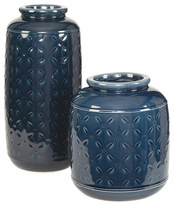 Marenda - Navy Blue - Vase Set (Set of 2) - Image 2