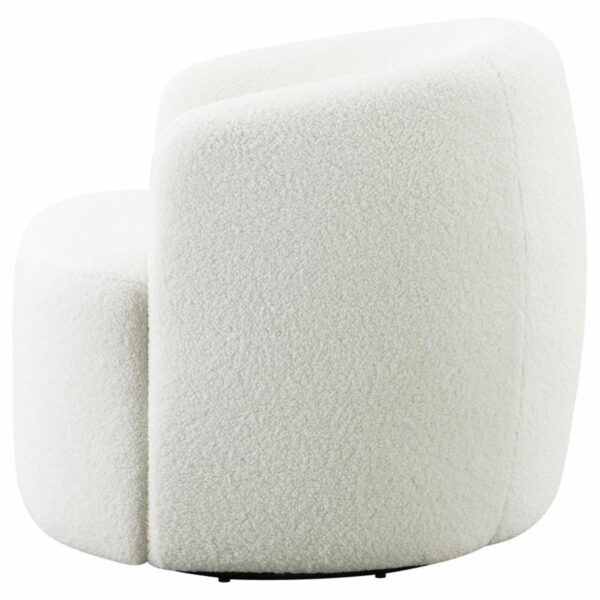 Hudson - Upholstered Swivel Chair - Natural - Image 3