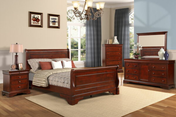 Versailles - 3/3 Twin Bed - Bordeaux - Image 7