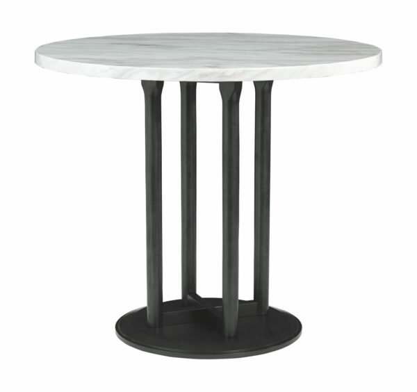 Centiar - Black / Gray - 5 Pc. - Counter Table, 4 Upholstered Barstools - Image 6