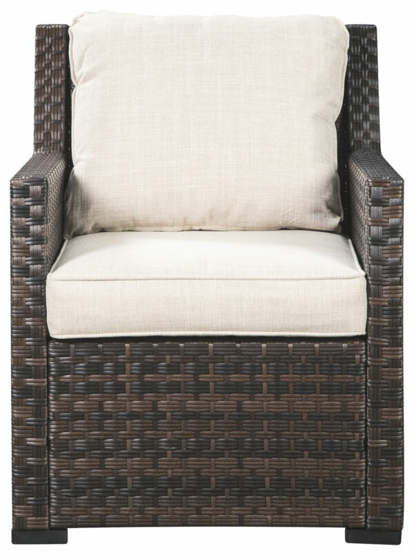 Easy - Dark Brown / Beige - Lounge Chair W/Cushion - Image 5