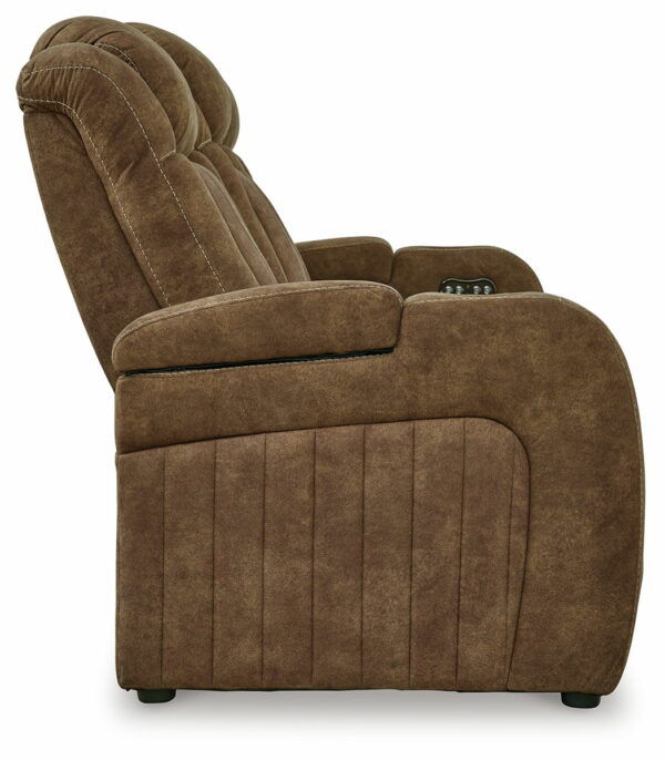 Wolfridge - Brindle - 2 Pc. - Power Reclining Sofa, Power Reclining Loveseat With Console - Image 9