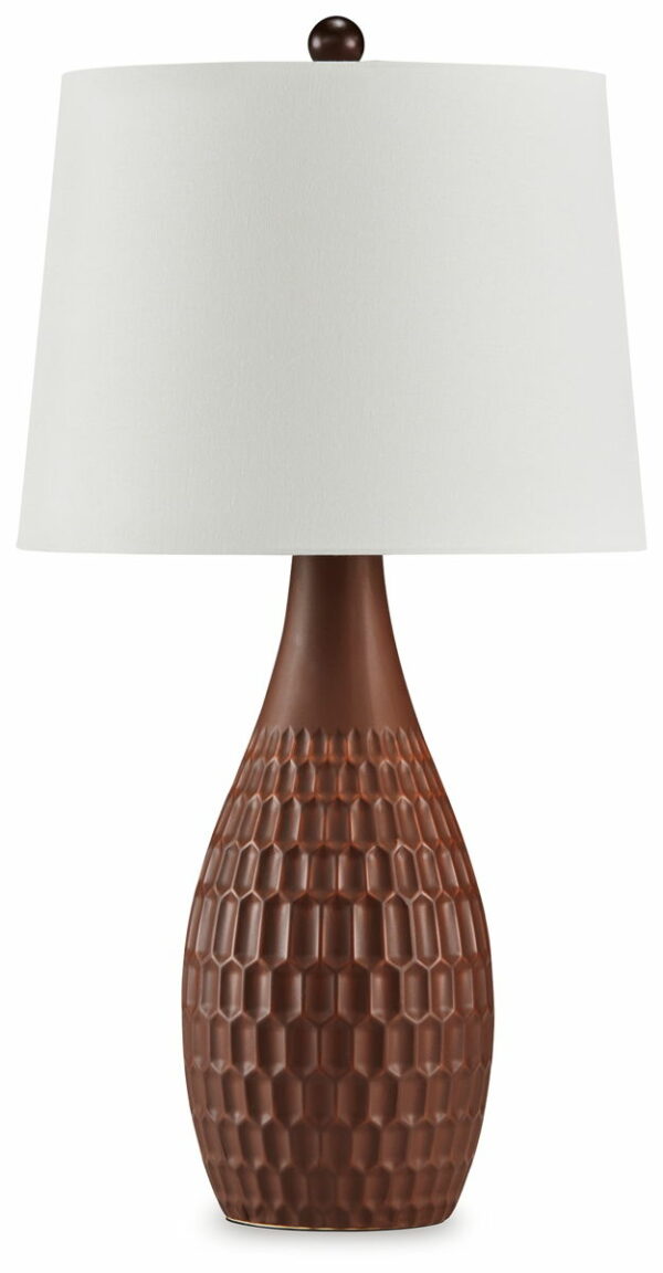 Cartford - Brown - Ceramic Table Lamp (Set of 2) - Image 3