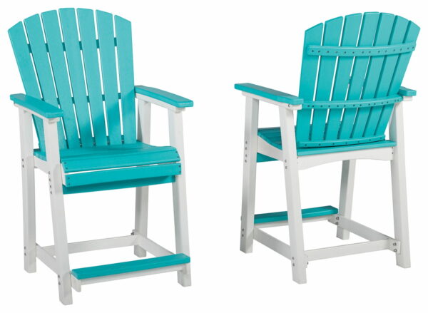 Eisely - Turquoise / White - Barstool (Set of 2) - Image 3