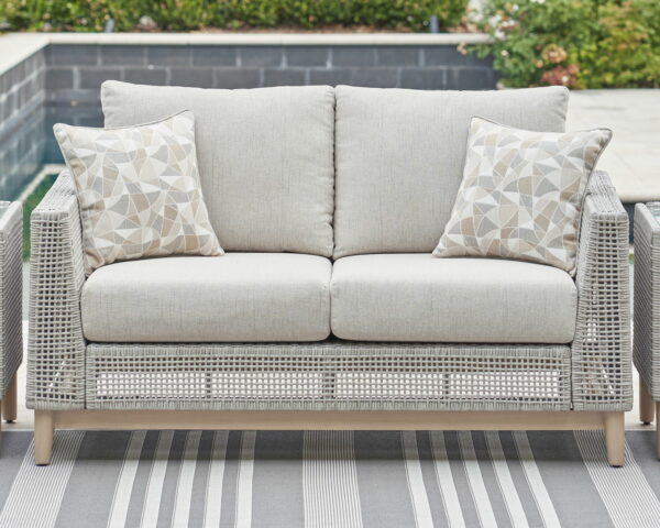 Seton Creek - Gray - Loveseat With Cushion - Image 3