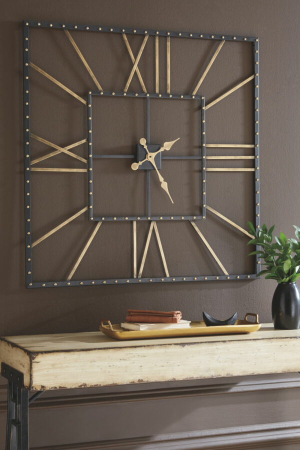 Thames - Black / Gold Finish - Wall Clock - Image 2