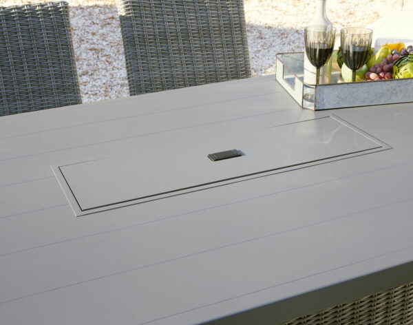 Palazzo - Gray - Rect Bar Table W/Fire Pit - Image 3