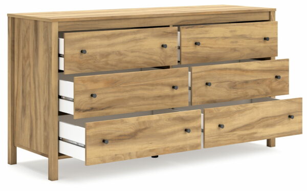 Bermacy - Light Brown - Six Drawer Dresser - Image 8