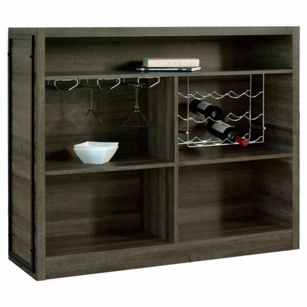 Joe - 5-Shelf Bar Unit - Aged Oak - Image 5