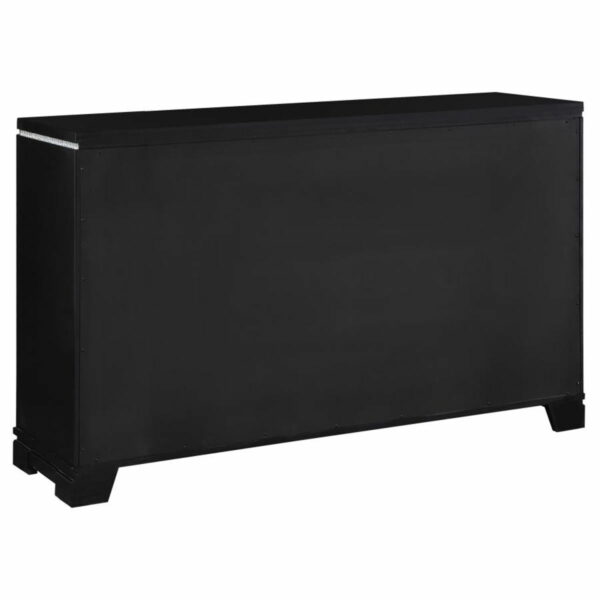 Cappola - Rectangular 6-Drawer Dresser - Silver And Black - Image 12