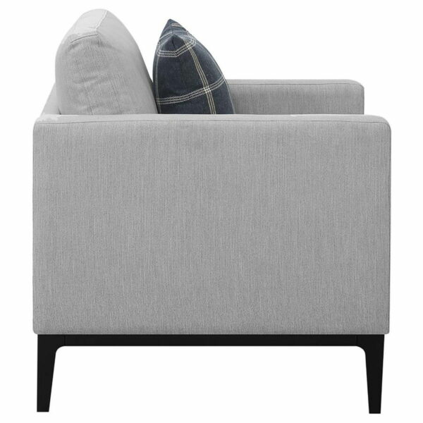 Apperson - Cushioned Back Arm Chair - Light Gray - Image 3