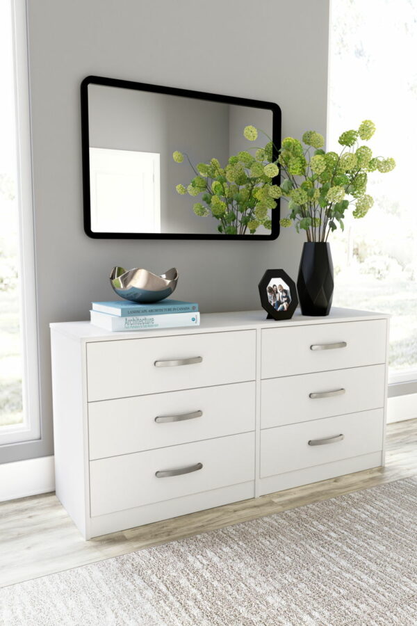 Flannia - White - Six Drawer Dresser - 29'' Height - Image 8