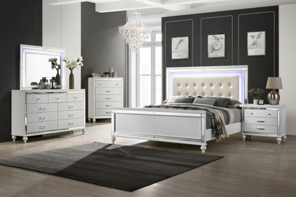Valentino - 4/6 Full Footboard & Slats - White - Image 3