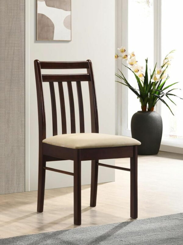 Phoenix - Slat Back Chair - Light Brown And - Cappuccino - Image 4