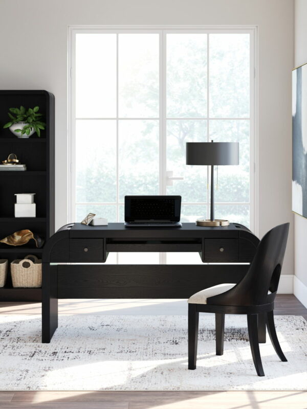 Rowanbeck - Black - Home Office Desk - Image 8