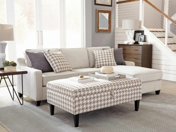 Mcloughlin - Upholstered Sloped Arm Sectional Sofa - Platinum - Image 14