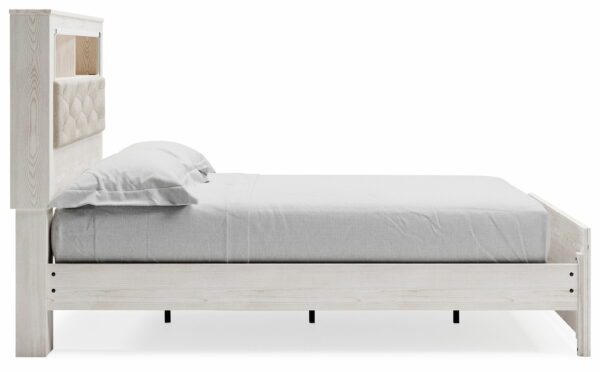 Altyra - White - Queen Panel Bookcase Bed With Roll Slats - Image 4