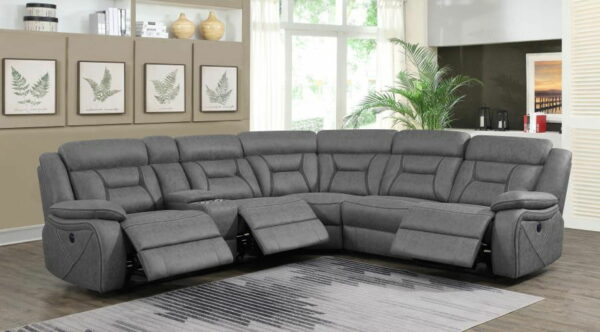 Higgins - Four-Piece Upholstered Power Sectional - Image 7