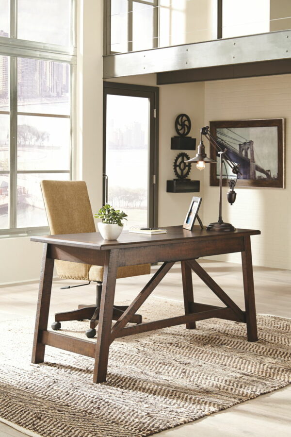 Baldridge - Rustic Brown - Home Office Large Leg Desk - Image 5
