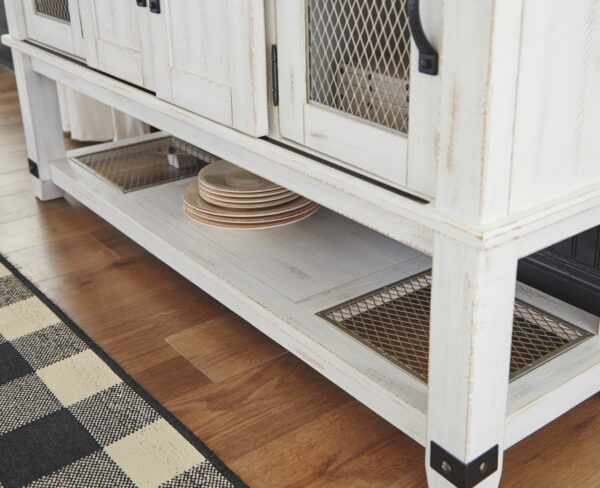 Valebeck - White / Brown - Dining Room Server - Image 5