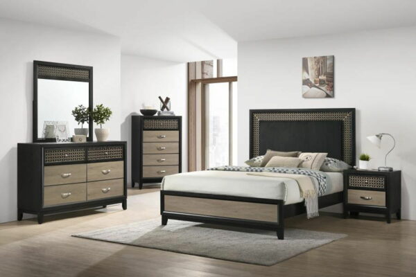 Valencia - 5-Drawer Bedroom Chest - Black - Image 10